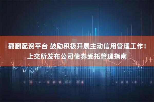 翻翻配资平台 鼓励积极开展主动信用管理工作！上交所发布公司债券受托管理指南